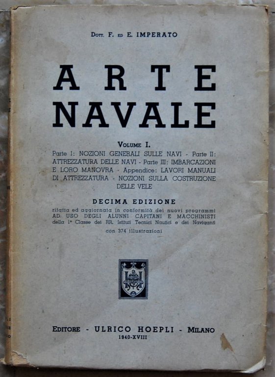 ARTE NAVALE. VOLUME I.