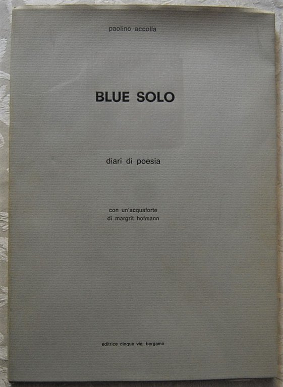 BLUE SOLO. DIARI DI POESIA.