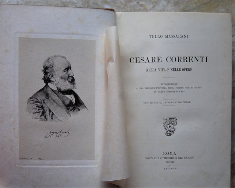 CESARE CORRENTI NELLA VITA E NELLE OPERE.