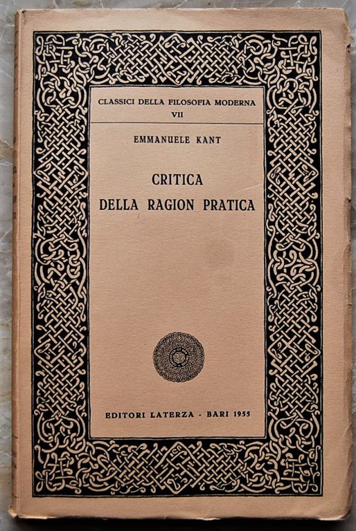 CRITICA DELLA RAGION PRATICA.