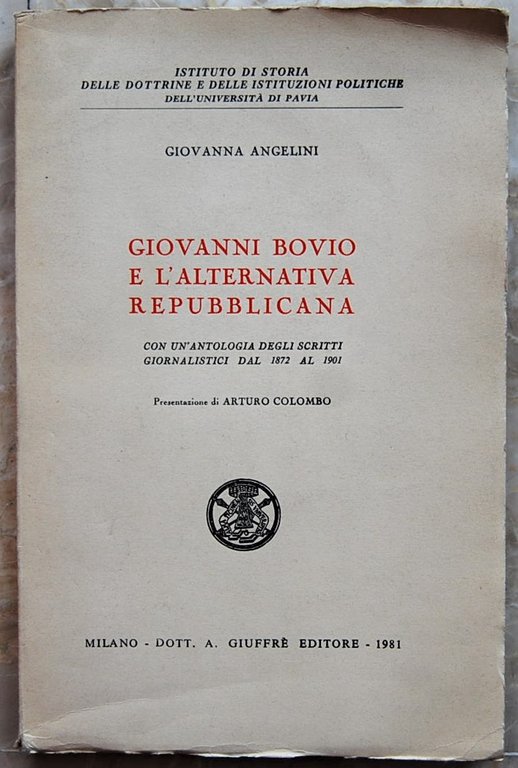 GIOVANNI BOVIO E L'ALTERNATIVA REPUBBLICANA.