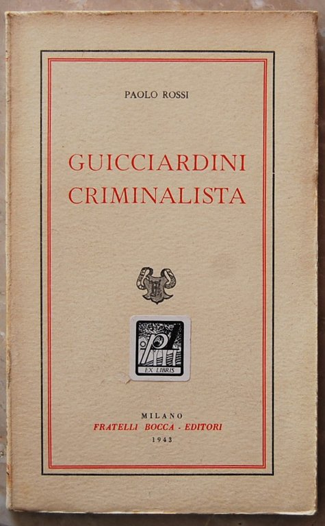 GUICCIARDINI CRIMINALISTA.