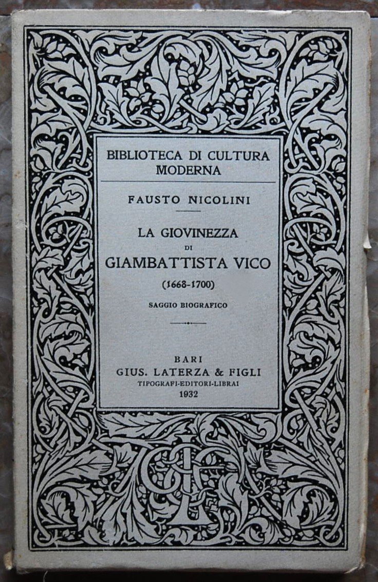 LA GIOVINEZZA DI GIAMBATTISTA VICO. (1668 / 1700).