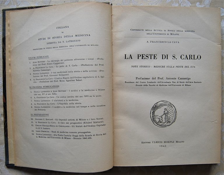 LA PESTE DI S. CARLO. NOTE STORICO MEDICHE SULLA PESTE …