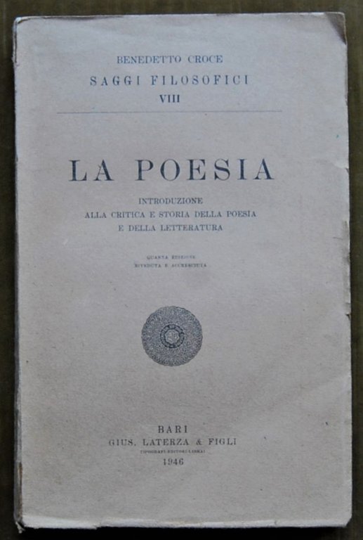 LA POESIA. INTRODUZIONE ALLA CRITICA E STORIA DELLA POESIA E …