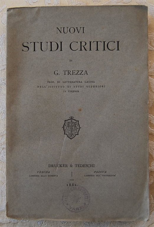 NUOVI STUDI CRITICI.