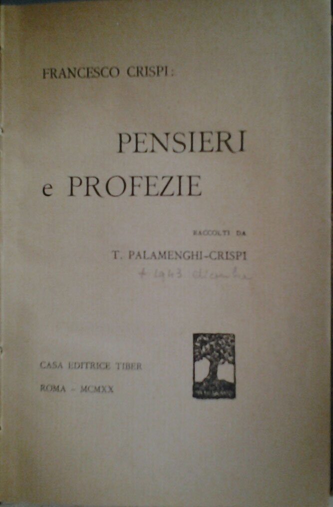 PENSIERI E PROFEZIE.