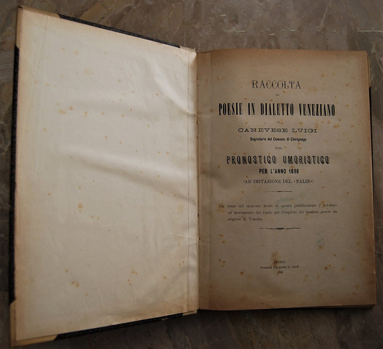 RACCOLTA DI POESIE IN DIALETTO VENEZIANO. COL PRONOSTICO UMORISTICO PER …