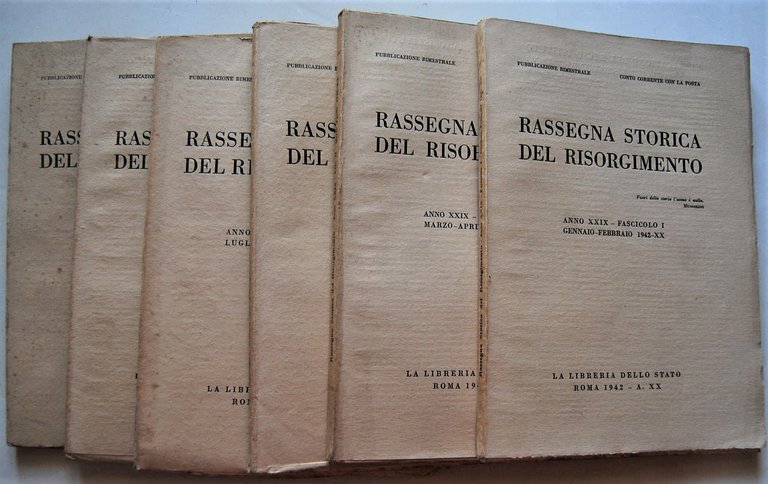 RASSEGNA STORICA DEL RISORGIMENTO. ANNATA 1929.