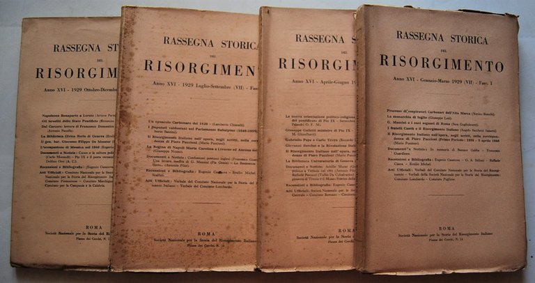 RASSEGNA STORICA DEL RISORGIMENTO. ANNATA 1942.