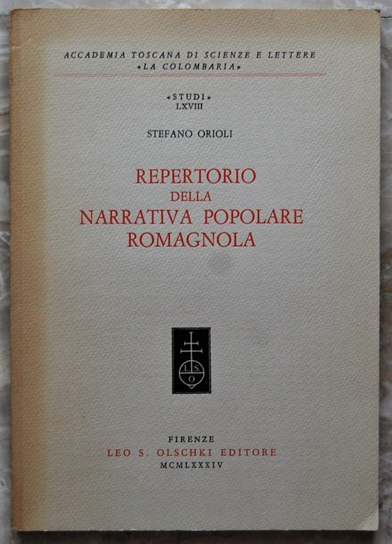 REPERTORIO DELLA NARRATIVA POPOLARE ROMAGNOLA.