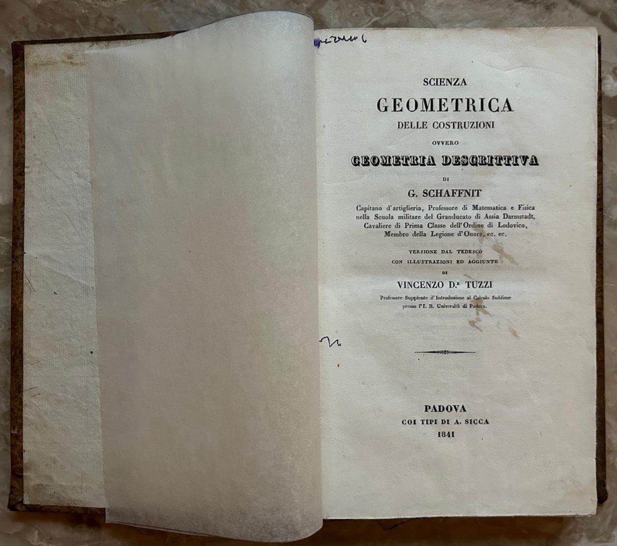 SCIENZA GEOMETRICA DELLE COSTRUZIONI OVVERO GEOMETRIA DESCRITTIVA.