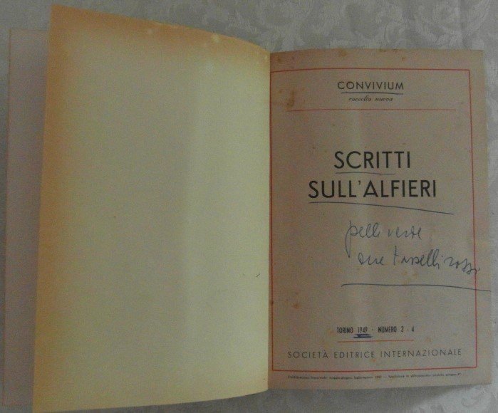 SCRITTI SULL'ALFIERI. CONVIVIUM, RACCOLTA NUOVA. NUMERO 3 - 4.