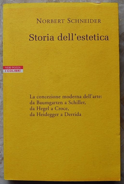 STORIA DELL'ESTETICA.