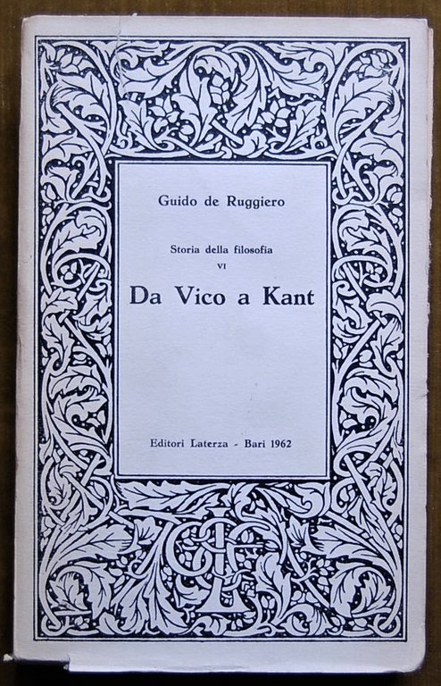 STORIA DELLA FILOSOFIA. VOLUME VI. DA VICO A KANT.