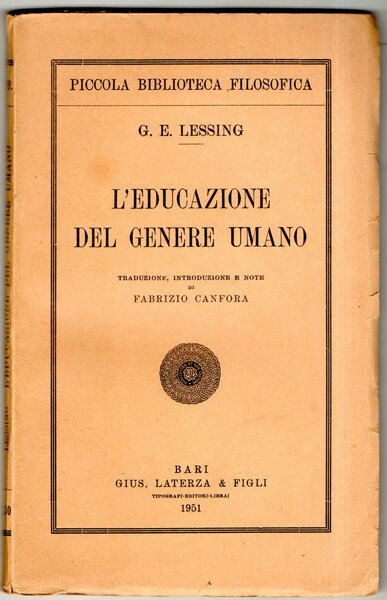 L'EDUCAZIONE DEL GENERE UMANO