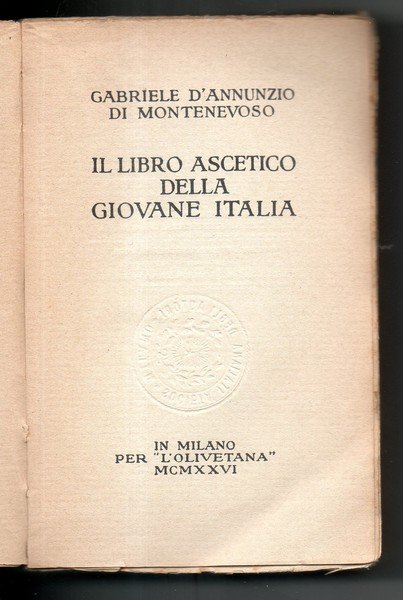 IL LIBRO ASCETICO DELLA GIOVANE ITALIA