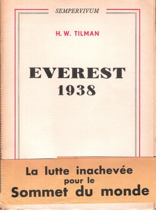EVEREST 1938 . Complet de son bandeau éditeur