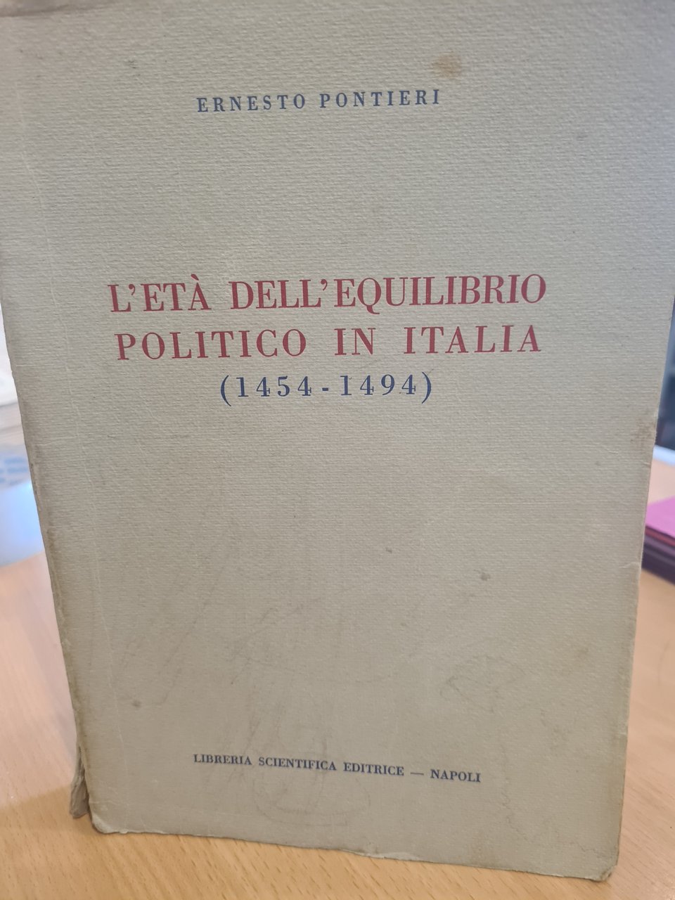 L'eta' dell'equilibrio politico 1454-1494