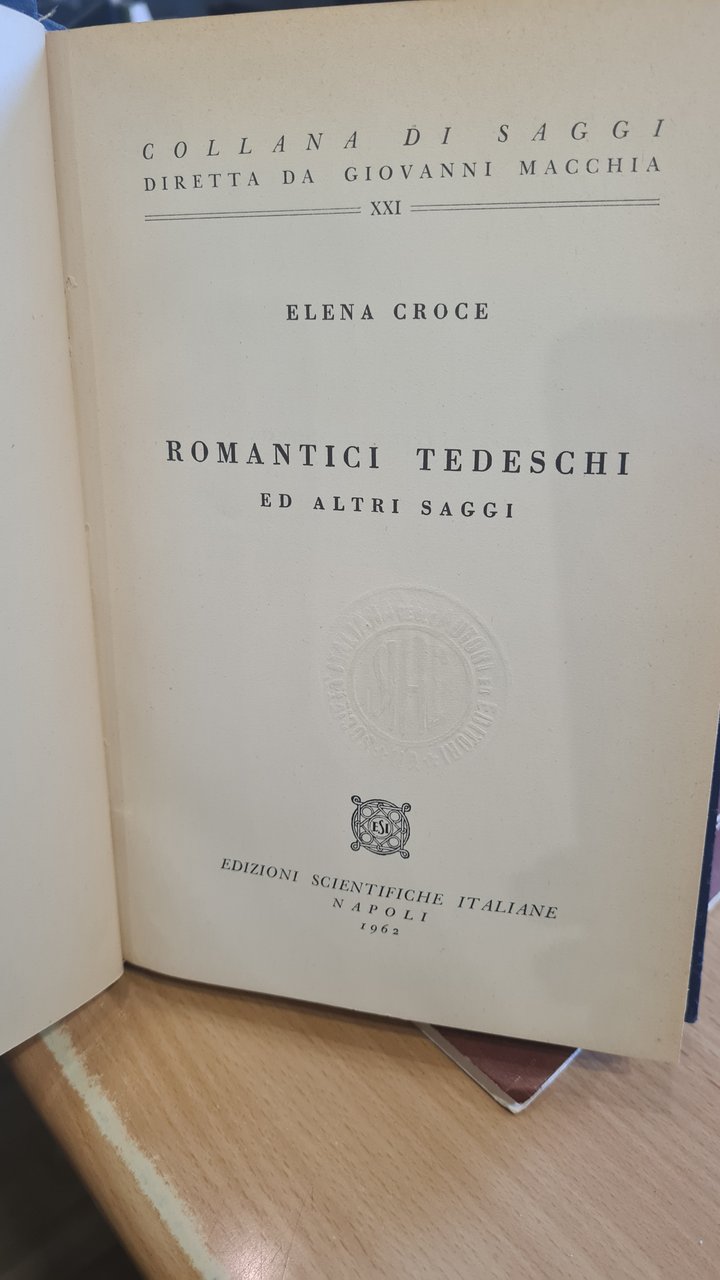 Romantici Tedeschi ed altri saggi