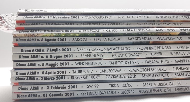 Diana armi raccolta completa 2001 numero 1-12