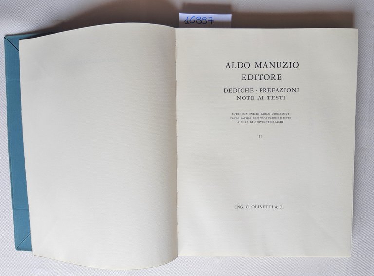 Aldo Manuzio Editore dediche prefazioni note ai testi Ing C …