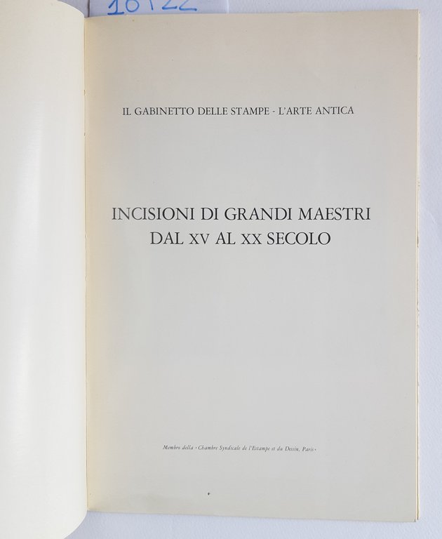 Il gabinetto delle stampe L'arte antica Incisioni di grandi maestri …