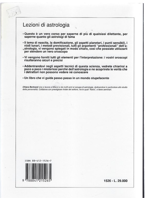 "Lezioni di astrologia" "guida alla stesura e all'interpretazione dell'oroscopo"