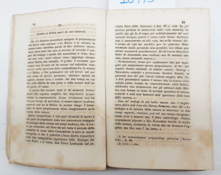 Enrico Reusch La Bibbia e la natura due volumi tipografia …