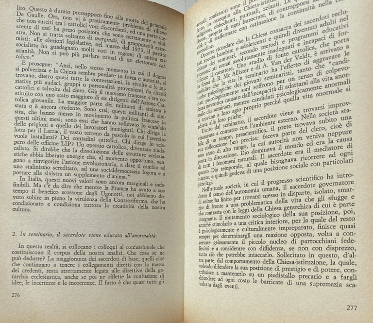 LA POLITICA IN CONFESSIONALE. I COMPORTAMENTI POLITICI, LA LIBERTÀ IDEOLOGICA, …