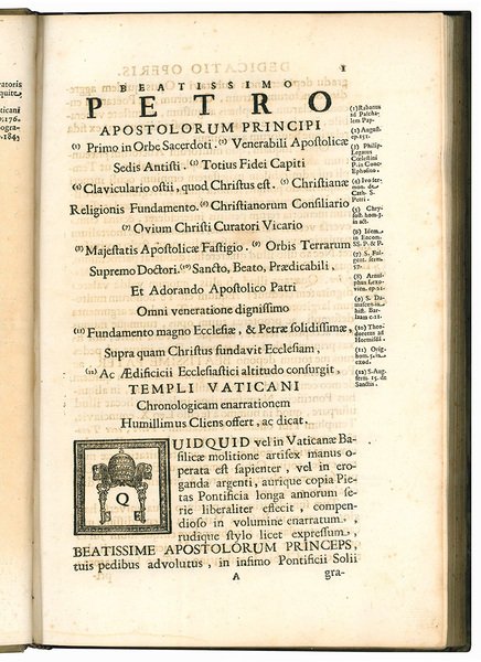 Numismata summorum pontificum templi Vaticani fabricam indicantia, chronologica ejusdem fabricæ …