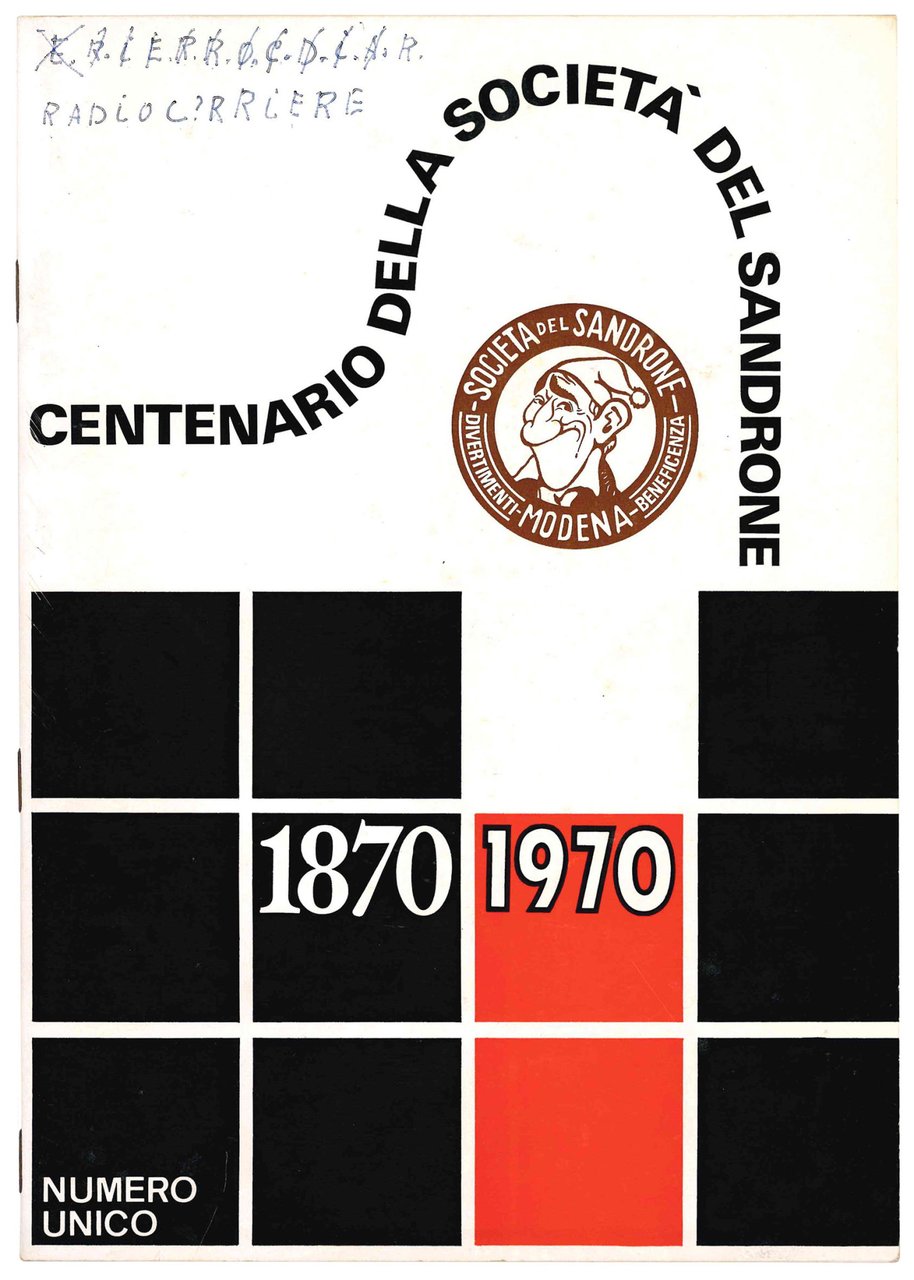 1870-1970 Centenario della Società del Sandrone. Numero unico. | Immagine principale
