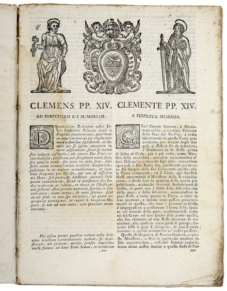 Clemens PP. XIV. Ad perpetuam rei memoriam. Dominus, ac Redemptor…