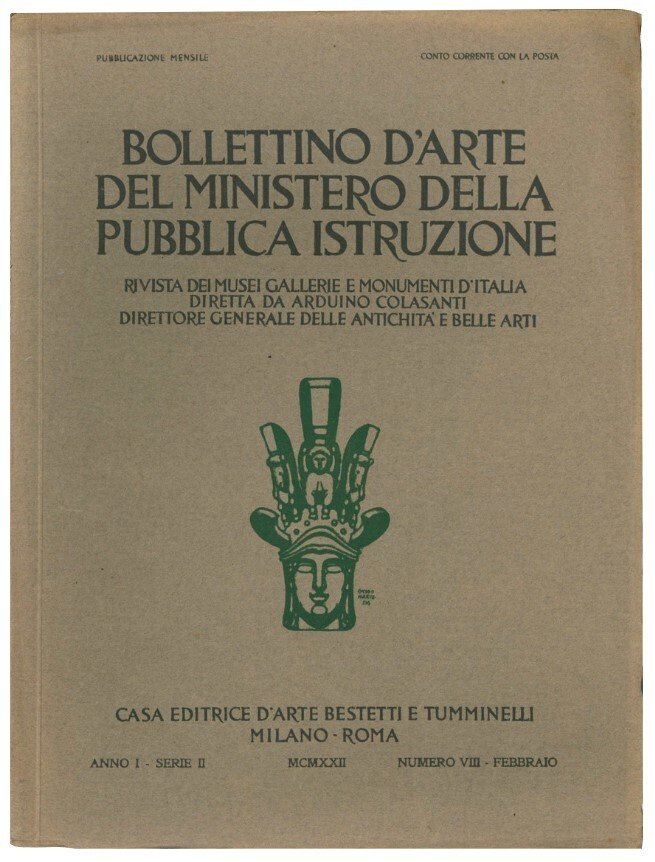 7 pubblicazioni del: Bollettino d'arte del Ministero della educazione nazionale. …