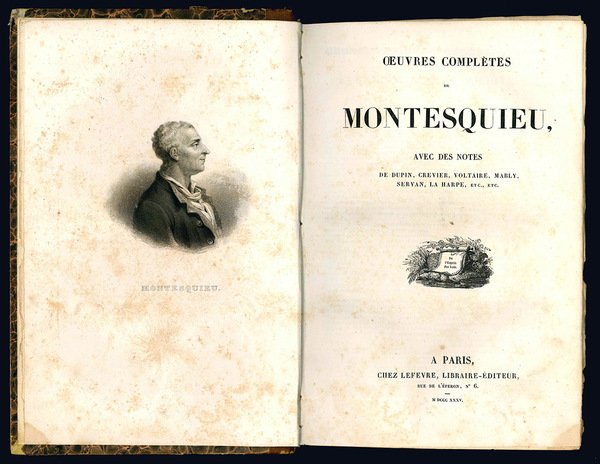 Oeuvres complètes de Montesquieu.
