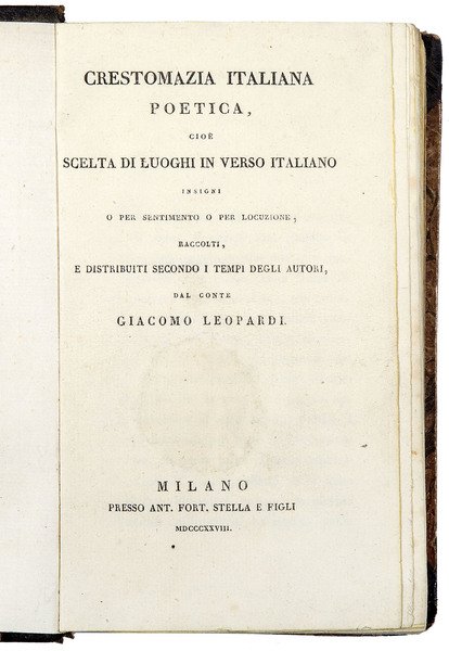 Crestomazia italiana poetica