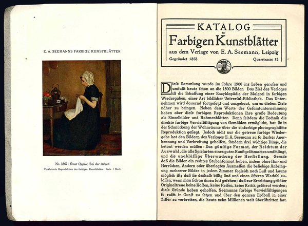 Katalog der Farbigen Kunstblatter aus dem Verlage von E. A. …