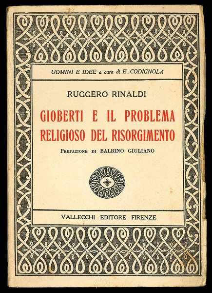 Gioberti e il problema religioso del Risorgimento.