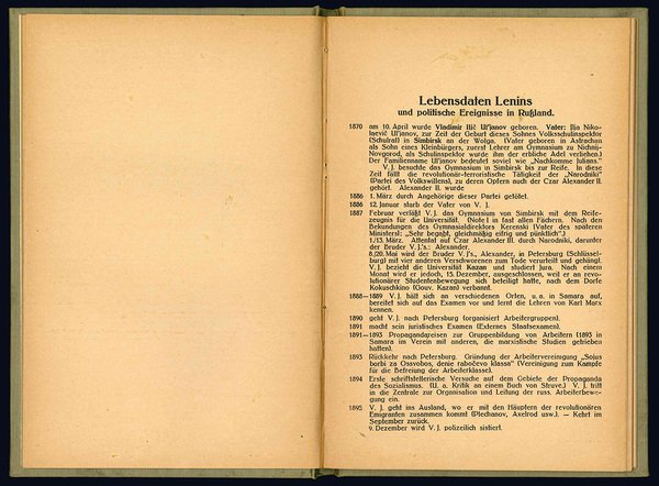 Lenin. Vladimir Ili&amp;#269; Ul'janov. Eine Bio-Bibliographie.