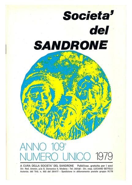 Società del Sandrone. Anno 109°. Numero unico 1979.