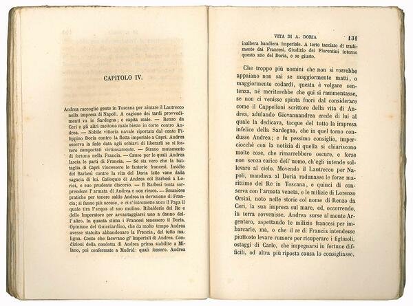 Vita di Andrea Doria. Volume I (-II).