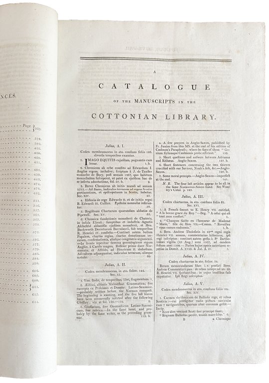 A catalogue of the manuscripts in the Cottonian Library deposited …
