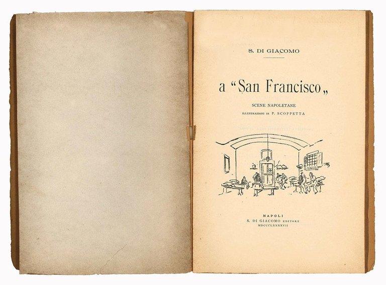 A San Francisco scene napoletane illustrazioni di P. Scoppetta