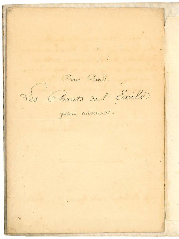 A SM. NAPOLEON III, Le 13 Juin 1857. Lettera manoscritta …
