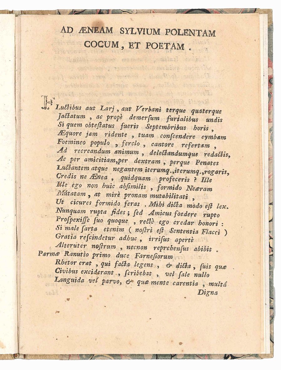 Ad Aenam Sylvium Polentam, cocum, et poetam. Incipit: "Fluctibus aut … | Immagine principale