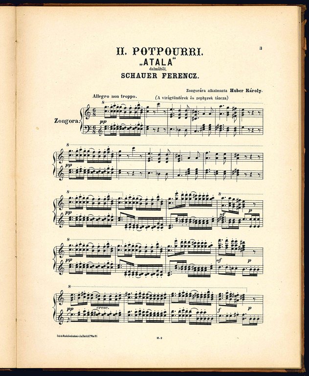 Album de Musique Hongrois. Souvenir de Budapest.