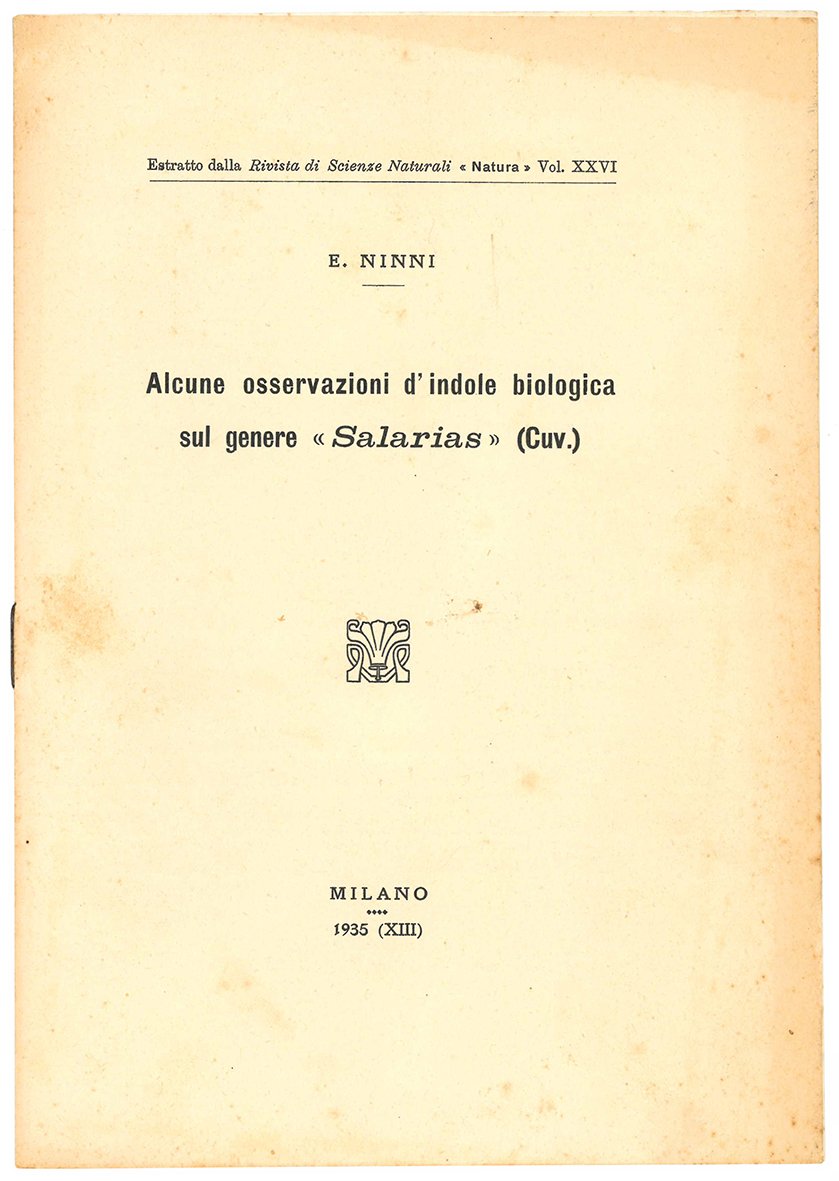 Alcune osservazioni d'indole biologica sulgenere «Salarias» (Cuv.).