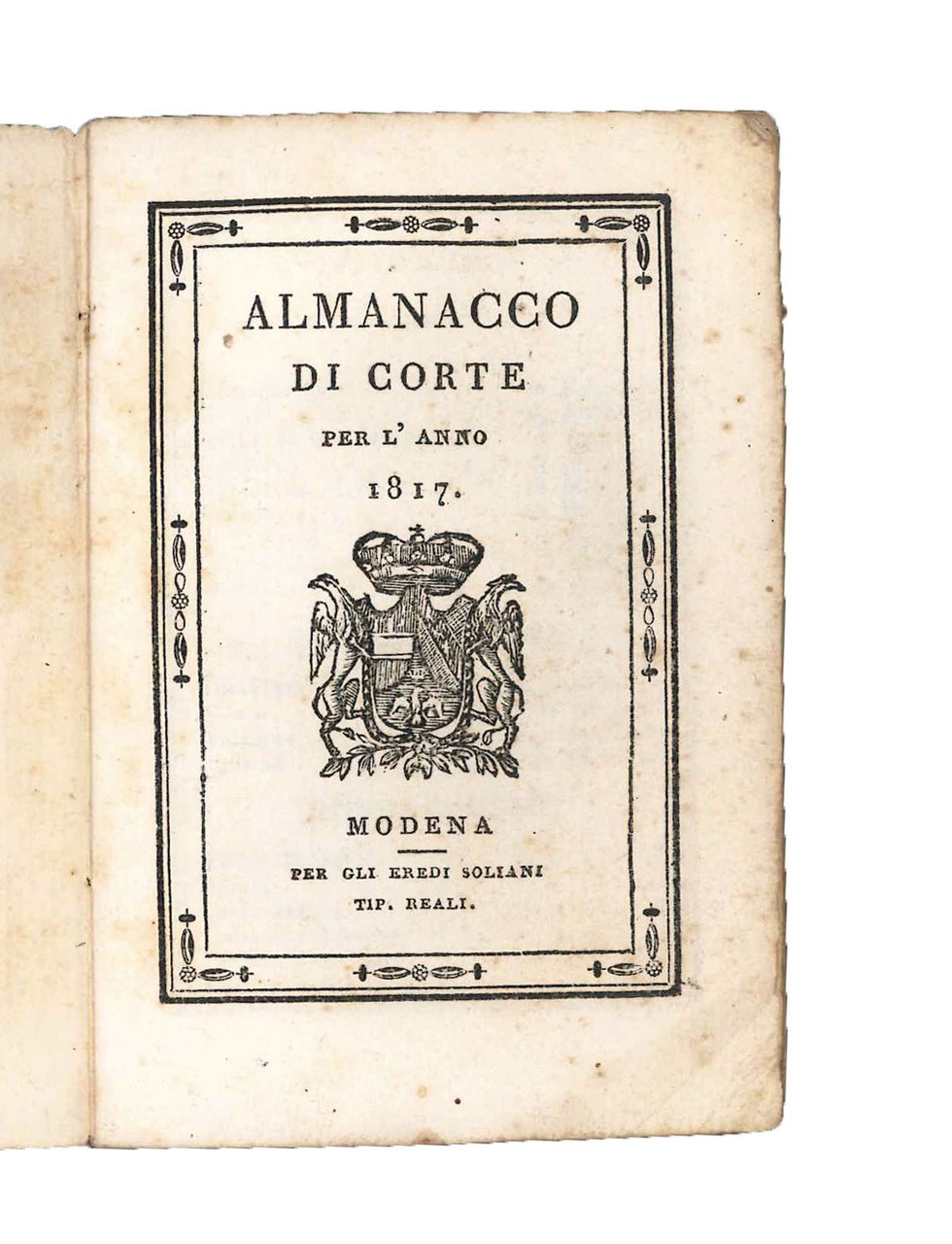 Almanacco di Corte per l'anno 1817. | Immagine principale