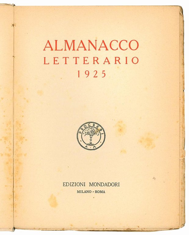 Almanacco letterario 1925.