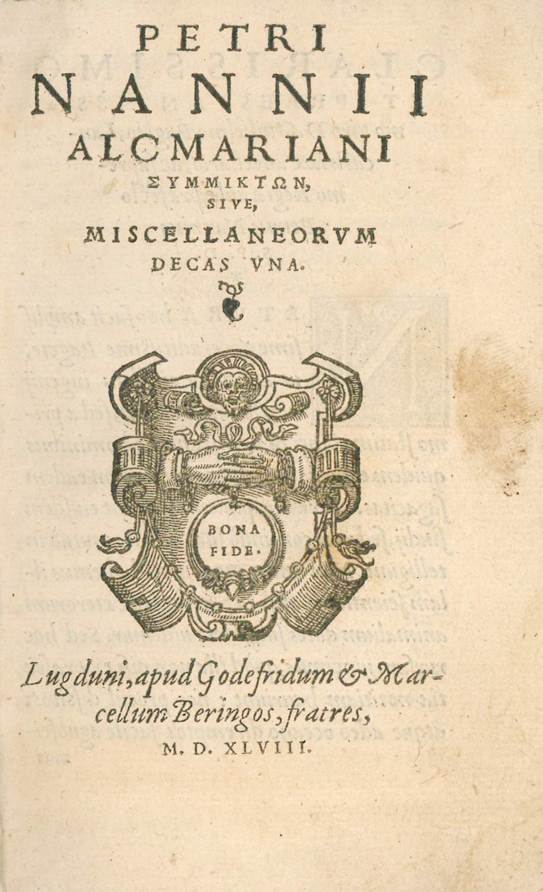 Συμμίκτον, sive, Miscellaneorum decas una.